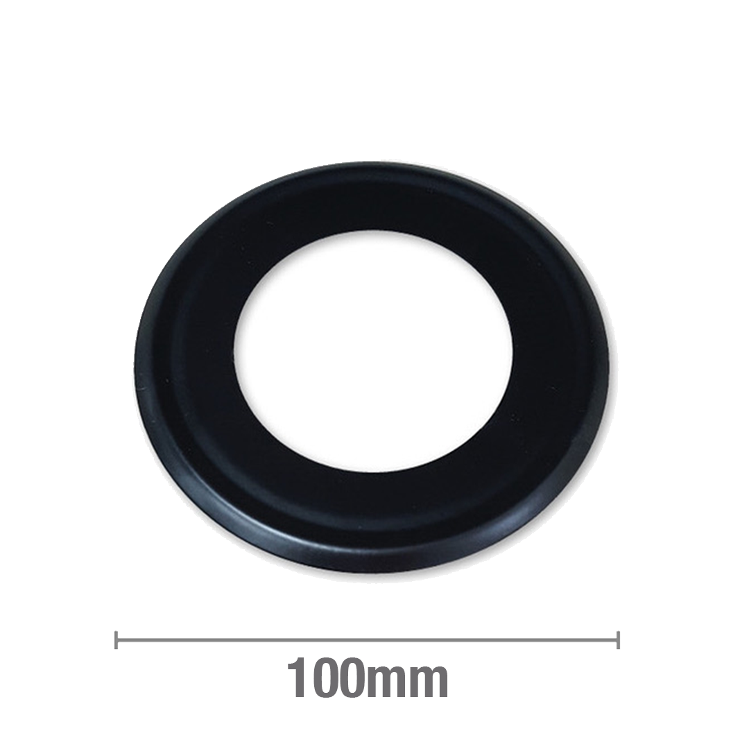 Cover Plate Black Metal 50mm PVC Per 1 Plumbers Choice