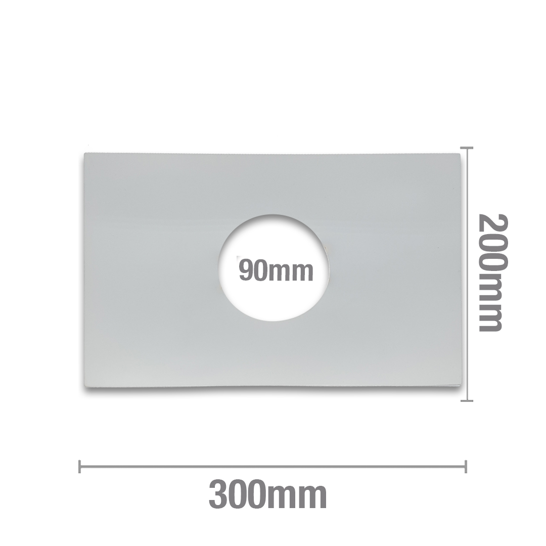 Cover Plate Shower Mixer Fixer Rectangle Chrome Per 1 Plumbers Choice