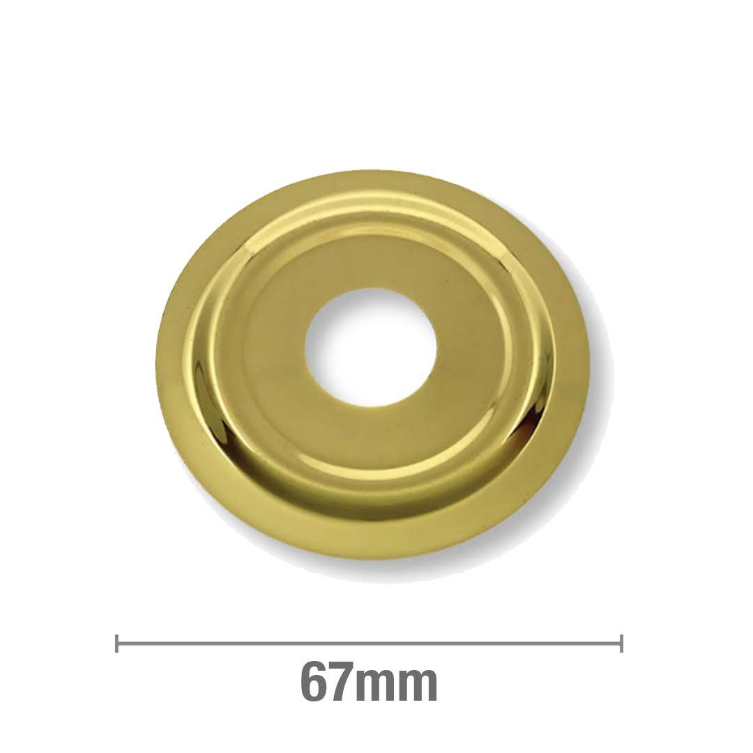 Cover Plate Gold Metal 1/2" BSP Flat Per 1 Plumbers Choice