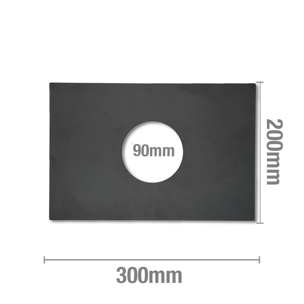 Cover Plate Shower Mixer Fixer Rectangle Matte Black Plumbers Choice