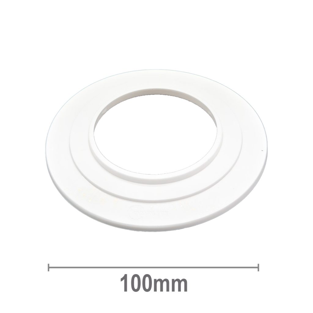 Cover Plate White Plastic Raised 50mm Per 200 Plumbers Choice